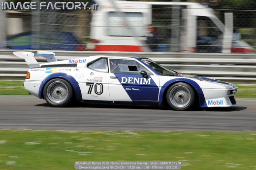 2008-04-26 Monza 0815 Classic Endurance Racing - Gibier - BMW M1 1979